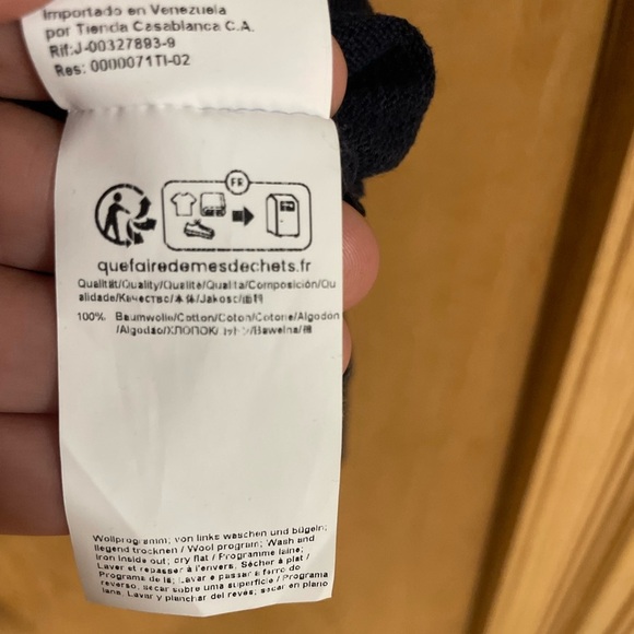 HUGO BOSS- textured navy cotton sweater - Picture 4 of 4